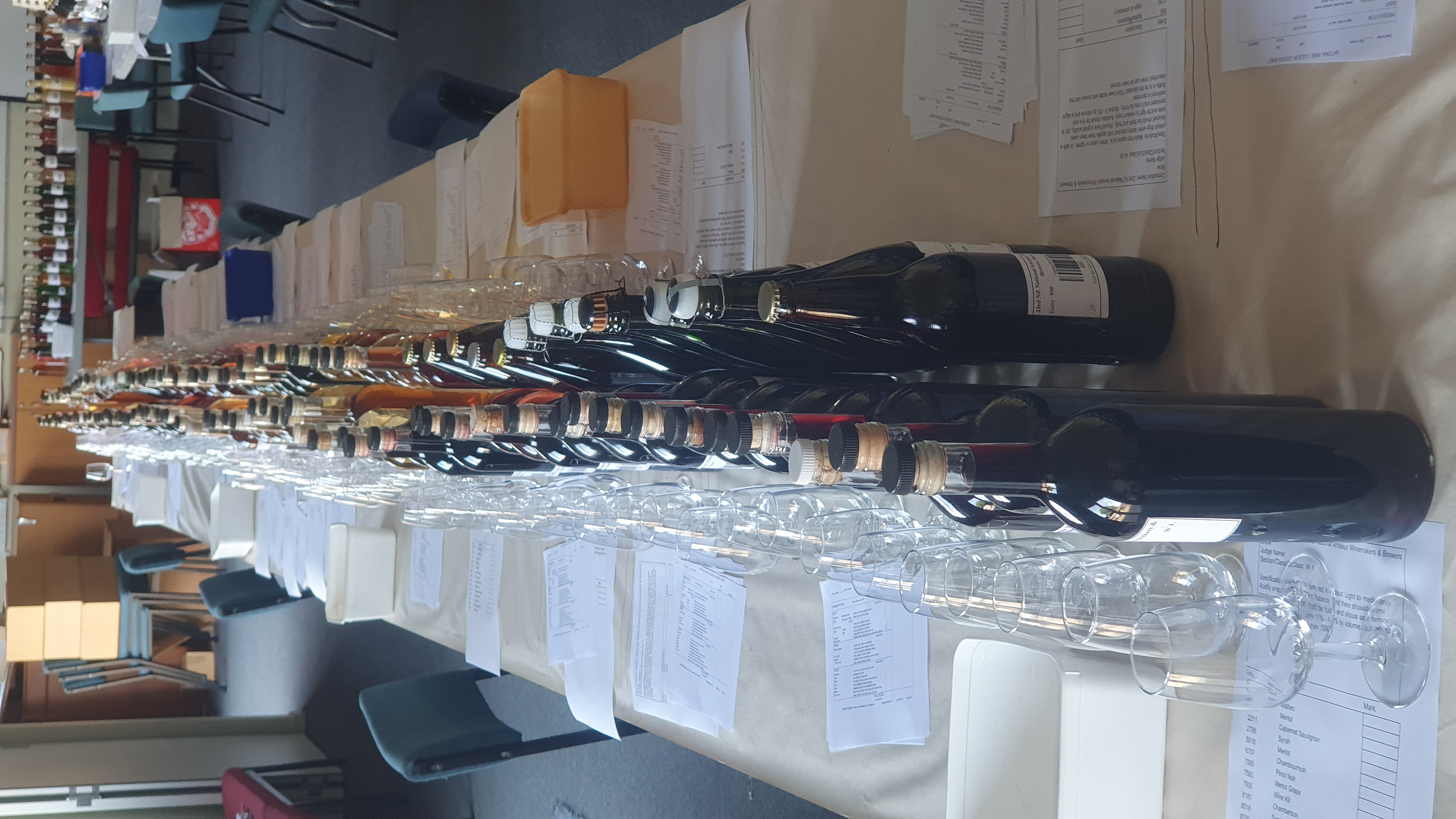 Row of Bottles From Competition